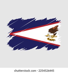 Ilustración del vector de pincel de la bandera de Samoa Americana