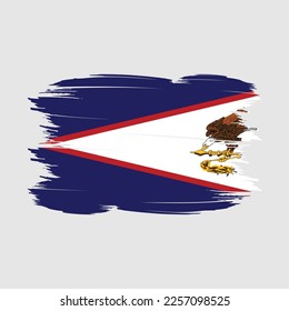American Samoa Flag Brush Vector Illustration
