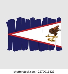 American Samoa Flag Brush Vector Design