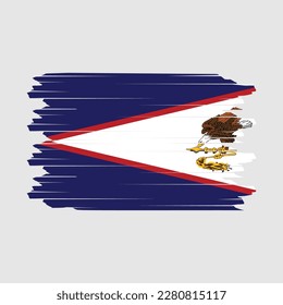 American Samoa Flag Brush Vector Illustration