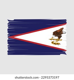 American Samoa Flag Brush Vektor Illustration