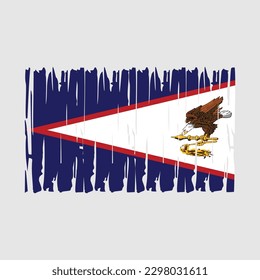 American Samoa Flag Brush Vector Illustration