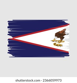 American Samoa Flag Brush Vektor Illustration