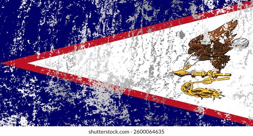 American Samoa flag with grunge effect.