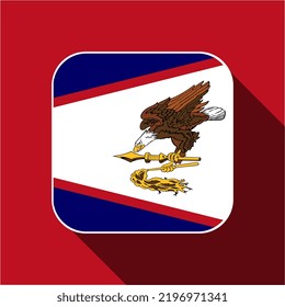 American Samoa flag, official colors. Vector illustration.