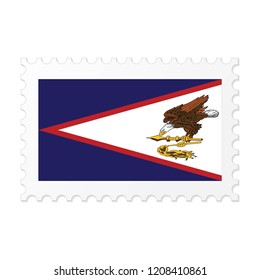 American Samoa flag on white background vector image