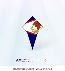 American Samoa Flag Pin Icon with Geometric Design. Vector illustration.