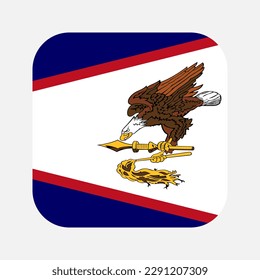 American Samoa flag simple illustration for independence day or election