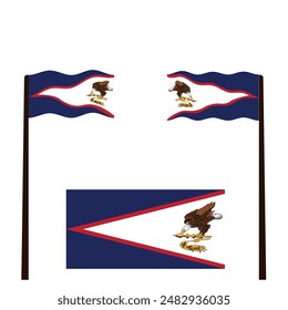 Bandera de Samoa Americana simple ilustración para el día de la independencia o las elecciones