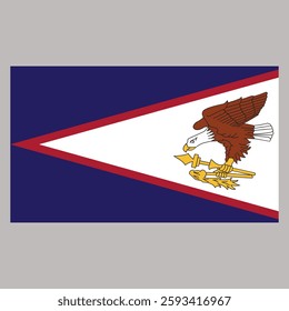 American Samoa flag simple illustration for independence day or election
