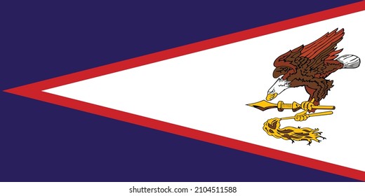 American Samoa flag vector icon