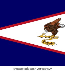 American Samoa Flat Square Country Flag Icon