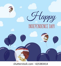 American Samoa Independence Day Flat Patriotic Design. American Samoan Flag Balloons. Happy National Day American Samoa Vector Patriotic Design. Celebration Balloons Patriotic Design.