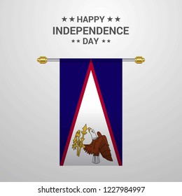American Samoa Independence day hanging flag background