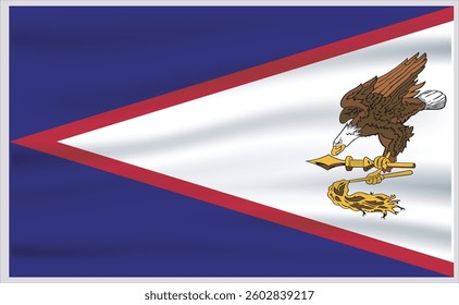 American Samoa official flag vector with standard size and proportion. National flag emblem with accurate size and colors.
