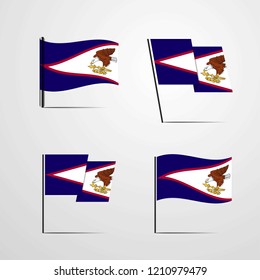 American Samoa waving flag