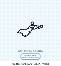 American Samoa in your heart, Indiana on your pendant. Our laser-cut metal template captures the essence of Samoan beauty. Unleash your creativity and craft a unique accessory that speaks volumes. svg