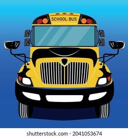 American school bus design from the front direction