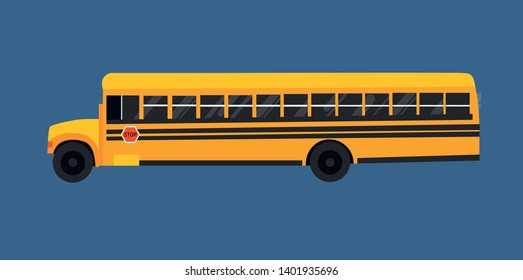 American school bus. vector graphics