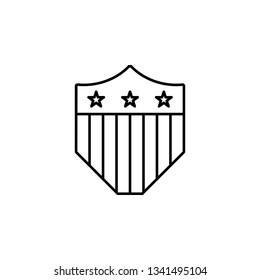 American, security, shield, icon. Modern American USA vector icon - Vector. Can be used for web, mobile