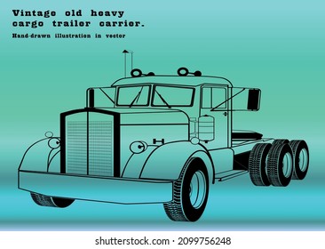 American SemiTrailer Truck Vector Illustration