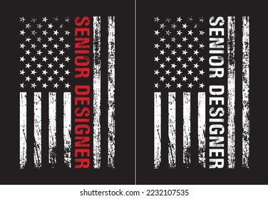 American Senior Designer T Shirt Design