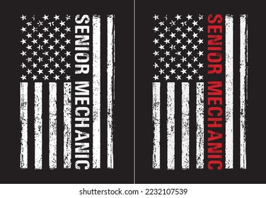 American Senior Mechanic Logo Design
