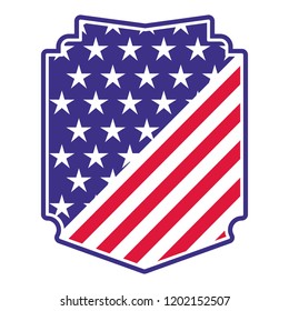 american shield isolated icon