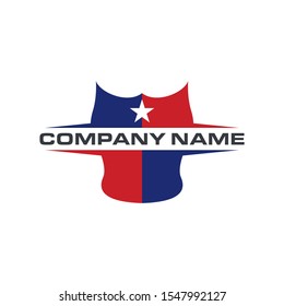 American Shield Logo Design Template Vector Icon.Isolated Vector Illustration