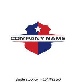 American Shield Logo Design Template Vector Icon.Isolated Vector Illustration