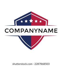 American shield logo design template