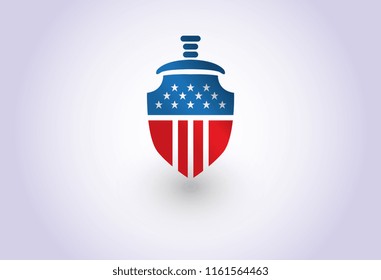 american shield and sword army soldier logo template