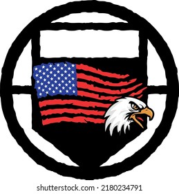 escudo estadounidense para insignia uniforme