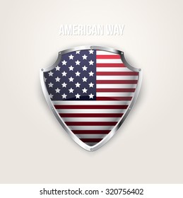 American shield - vector illustration