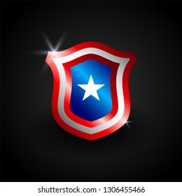 american shield vector logo, american symbol star and stripes, protection symbol,safety icon,protection guard logo. security symbol. luxury shield,badge vector