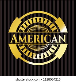 American shiny badge