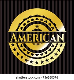 American shiny badge