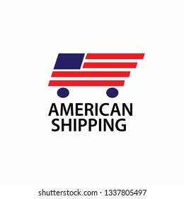 American shipping logo design 