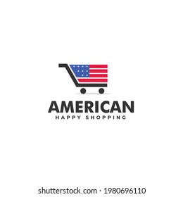 American Shopping Color Mascot Logo