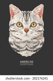 American Shorthair vector polygon geometric