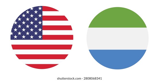American and Sierra Leonean flags side by side