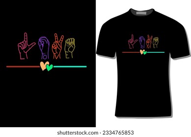 American Sign Language ASL Love Sign Design