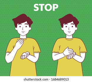 American Sign Language ASL - Stop