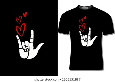 American Sign Language Love Design 