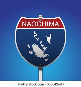 American Sign Road Style

An Sign Road Japan with blue background and message, Naochima and map, vector art image illustration
