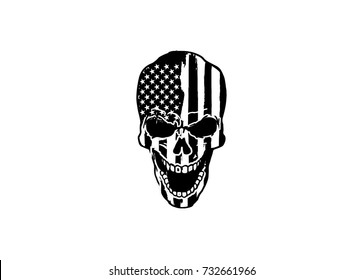 American Skull Vector
