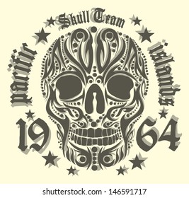 american skull vector art