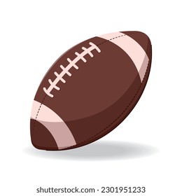 American soccer ball. Sport. Competitions. American football game. Vector illustration in cartoon style.