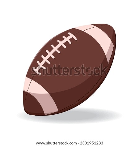 American soccer ball. Sport. Competitions. American football game. Vector illustration in cartoon style.