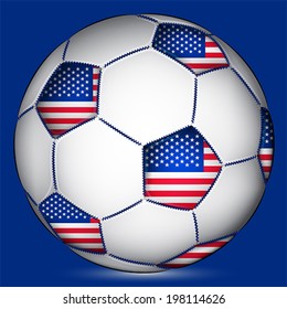 American soccer ball, vector